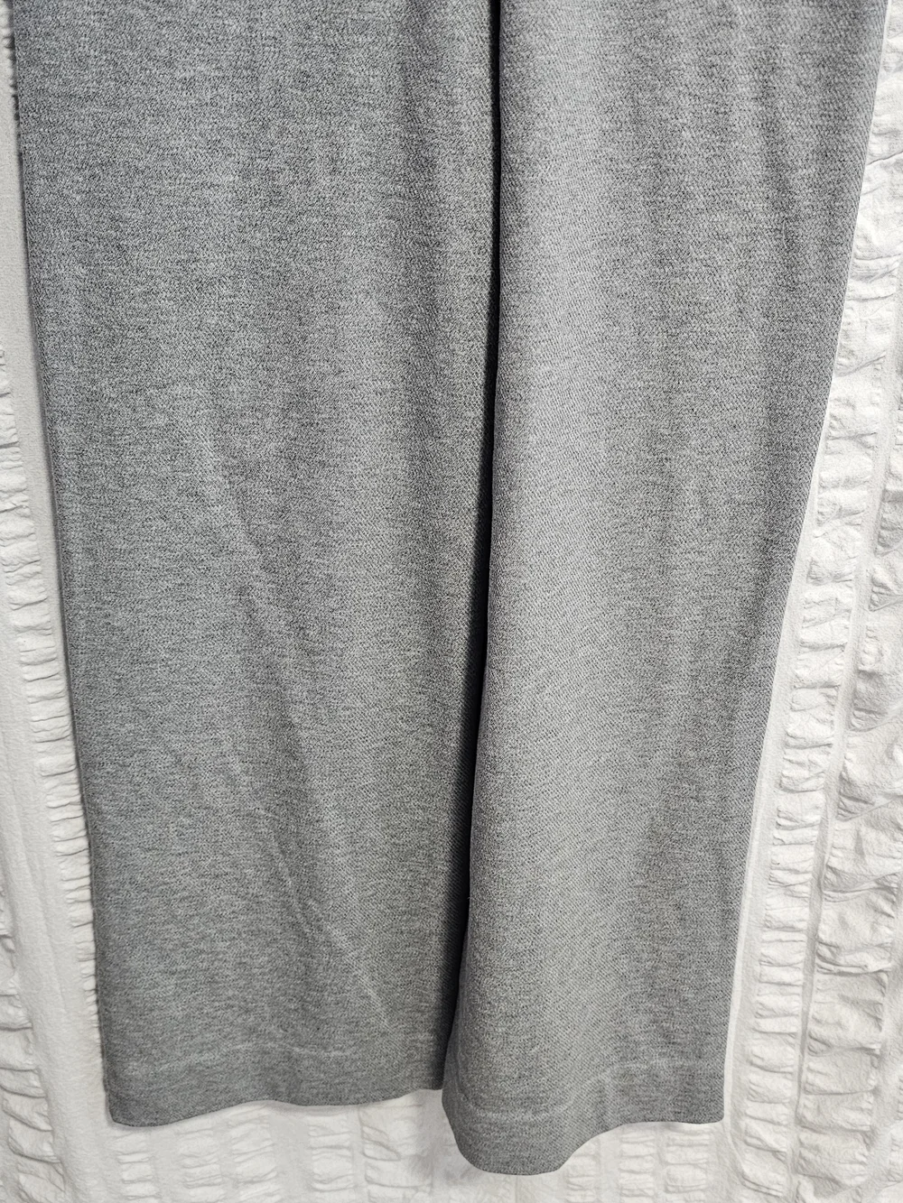 Commense Classic Gray Wide-Leg Jersey Knit Bib Overalls Womens